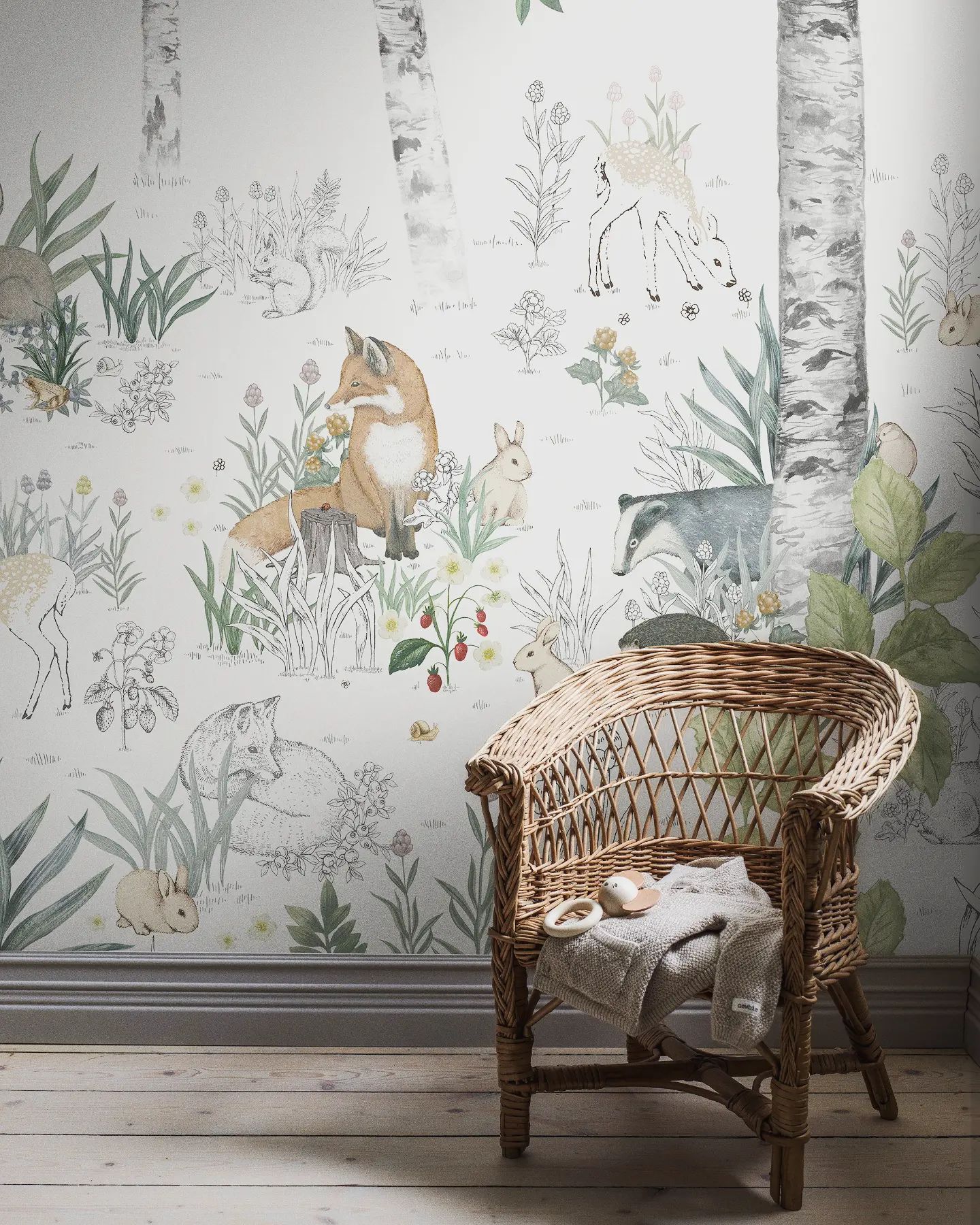 Come and explore the enchanted forest! Where sparrows, squirrels, rabbits peek out through the tall trees and lush flowers. 

🐰 Magic Forest Mural

This mural is supplied on a W:45cm x L:2.65m roll, in 6 panels. Total size of mural is 2.7m x 2.65m.

Available to order today in-store and online at stillorgandecor.ie for delivery nationwide.

Tap the picture for details.