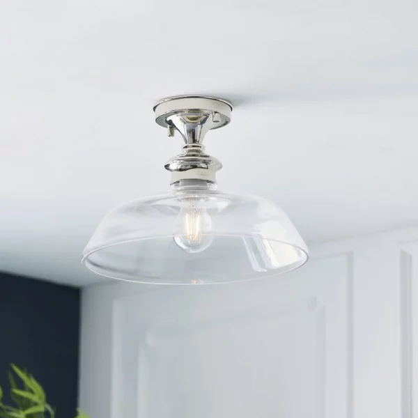 timeless flush glass shade ceiling light - Stillorgan Decor