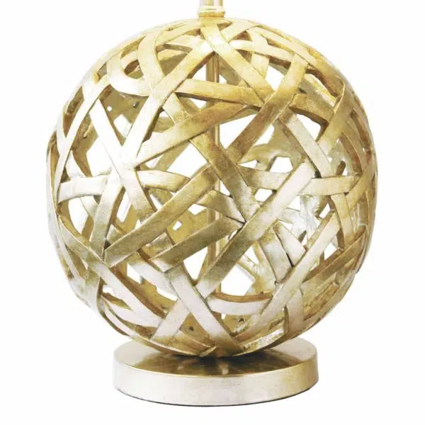 luxurious globe antique gold table lamp - Stillorgan Decor