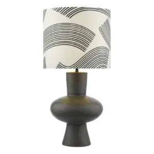 70s inspired quirky table lamp black