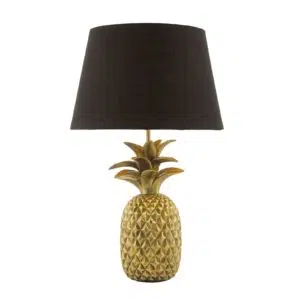 exquisite sculptured pineapple gold leaf table lamp