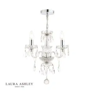 laura ashley harriet 3 light chandelier - Stillorgan Decor