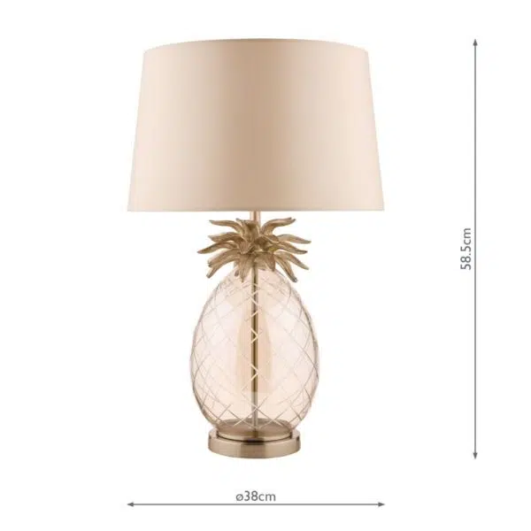 laura ashley pineapple table lamp champagne glass - Stillorgan Decor