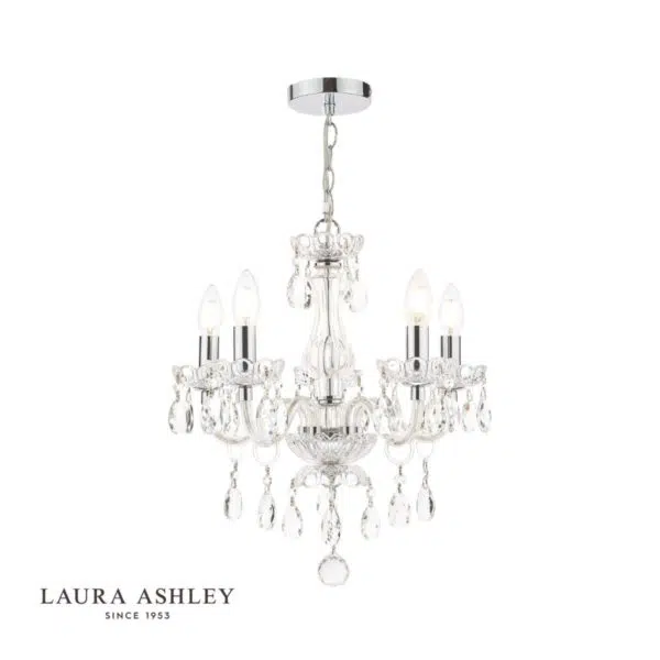 laura ashley harriet 5 light chandelier - Stillorgan Decor