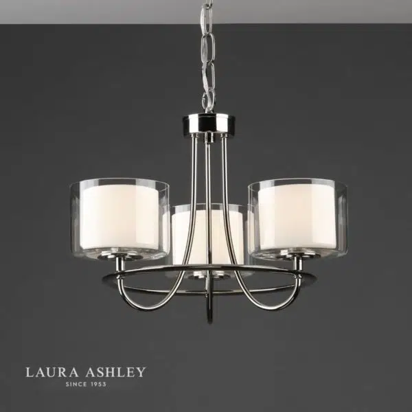 laura ashley southwell 3 light chandelier - Stillorgan Decor