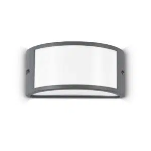 grey curved exterior wall light - Stillorgan Decor