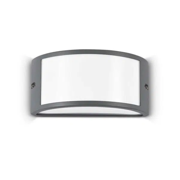 grey curved exterior wall light - Stillorgan Decor