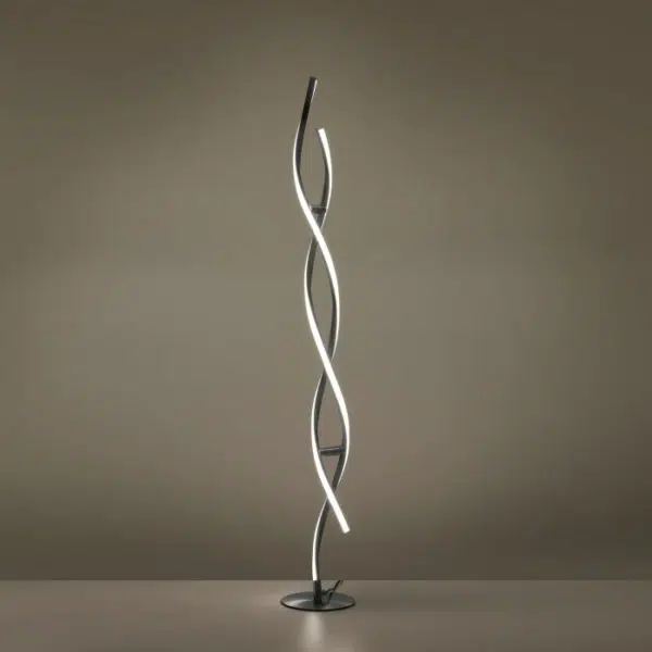 curved modern led remote controlled floor lamp - Stillorgan Decor