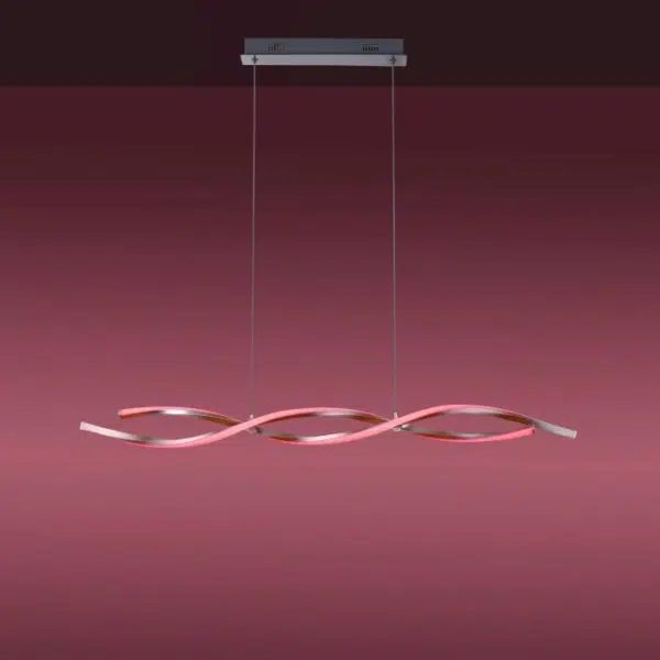 modern dual curved led remote colour change light - Stillorgan Decor