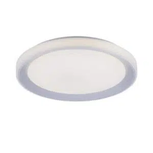 modern inner outer ring remote control flush ceiling light white - Stillorgan Decor