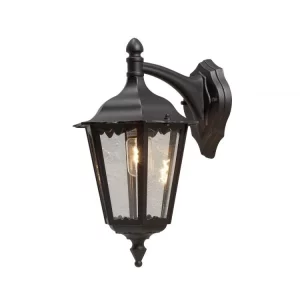 classic hanging matt black lantern wall light - Stillorgan Decor