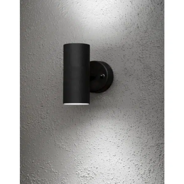 contemporary up and down outdoor wall light black - Stillorgan Decor