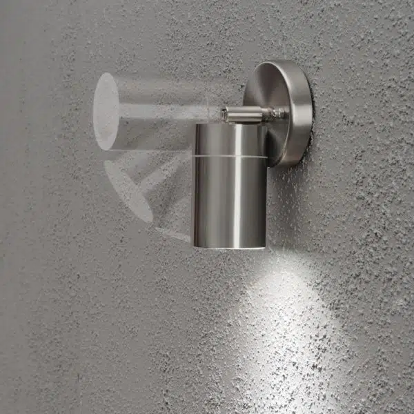 modern smart adjustable outdoor spotlight black silver - Stillorgan Decor