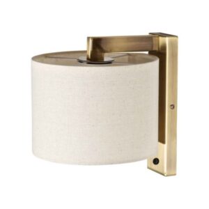 shaded vintage wall light - antique brass