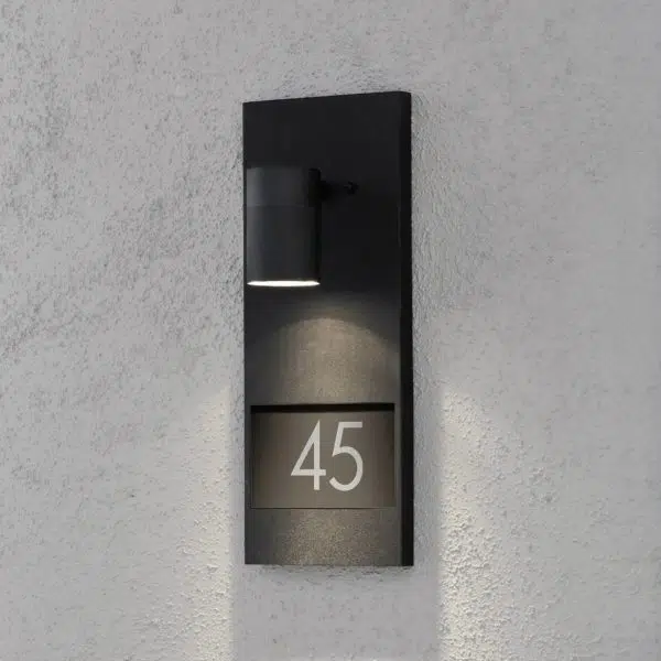 modern house number spotlight black - Stillorgan Decor