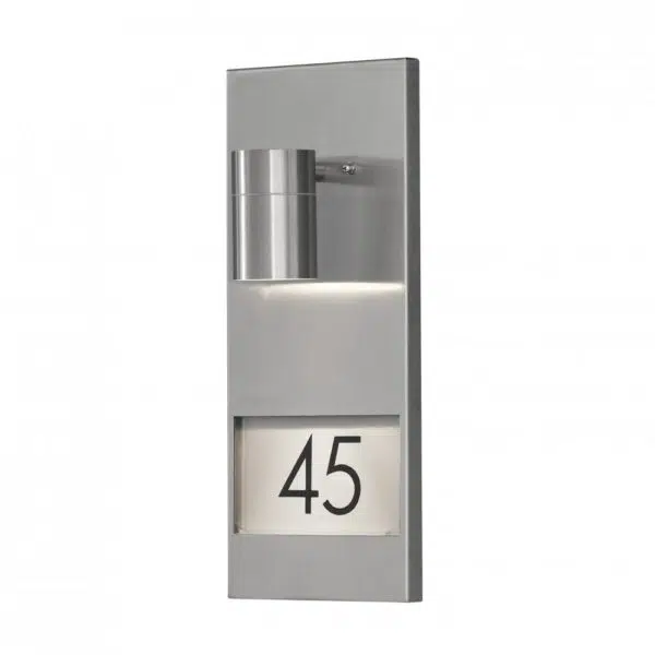 modern house number spotlight silver - Stillorgan Decor