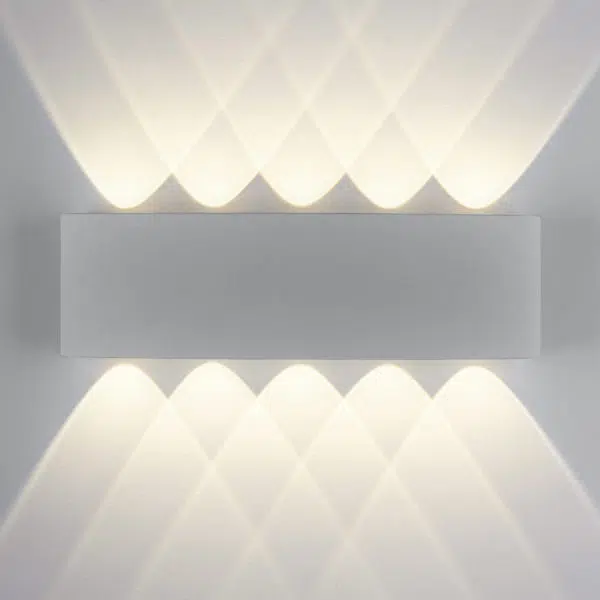 up and down 10 head led wall light - light grey - Stillorgan Decor