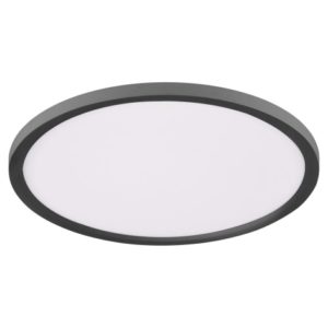 round led flat remote control black ceiling light - Stillorgan Decor