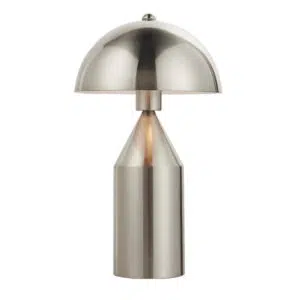contemporary dome table lamp brushed nickel silver