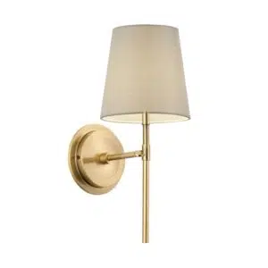 classic shaded modern wall light - antique brass