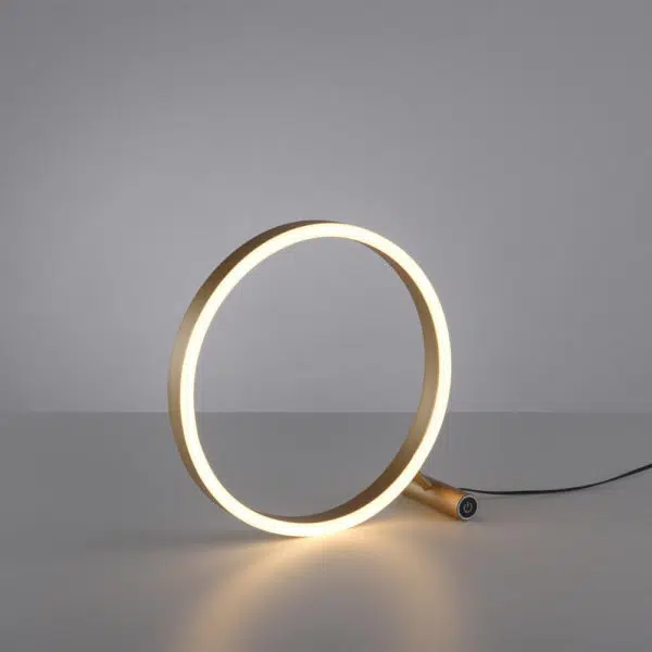 modern round 3 step dimmable table lamp gold - Stillorgan Decor