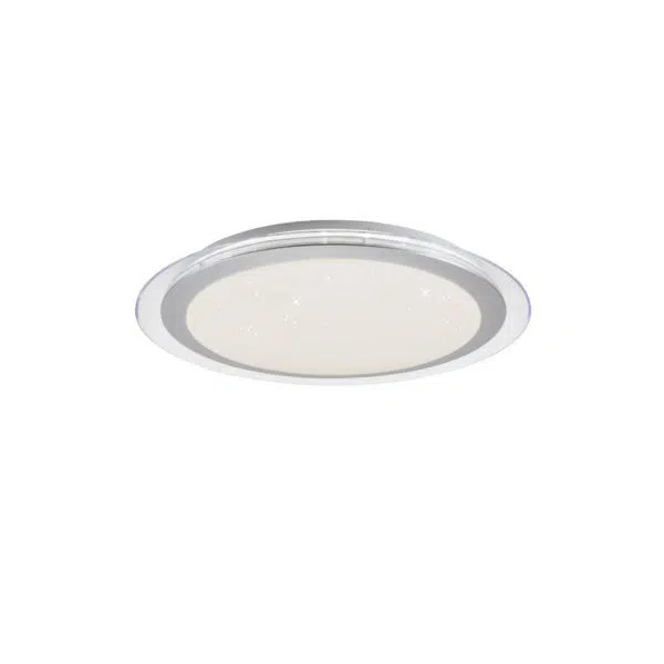 round clear glass edge remote colour change light - Stillorgan Decor
