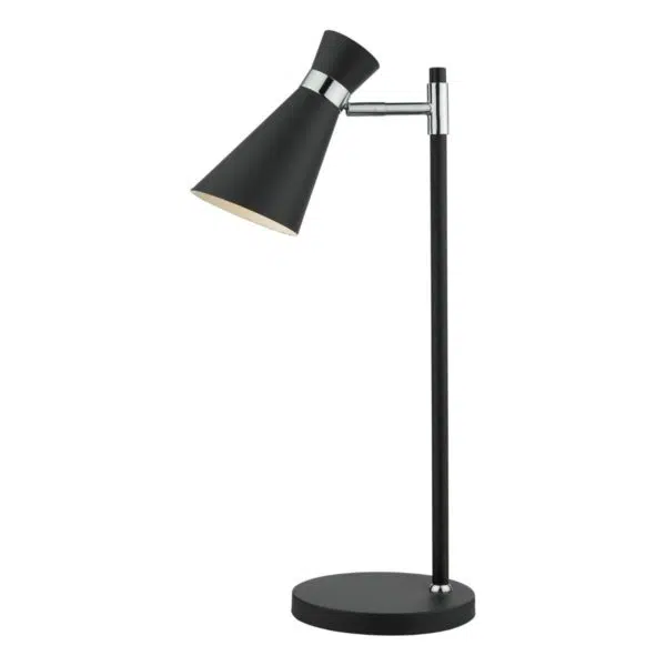 modern black bonnet shade table lamp