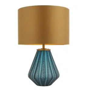 modern style cobalt and turquoise green table lamp