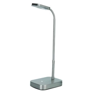 adjustable neck task reading lamp satin nickel