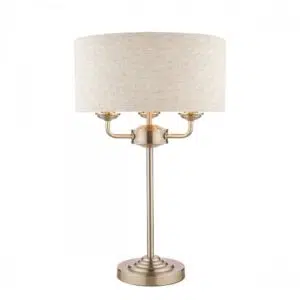 laura ashley sorrento table lamp 3 arms silver