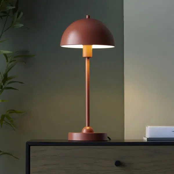stylish and modern dome table lamp terracotta - Stillorgan Decor