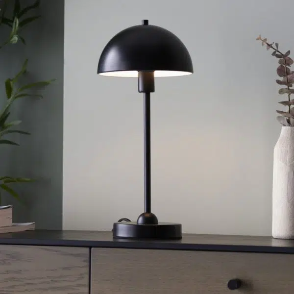 stylish and modern dome table lamp black - Stillorgan Decor