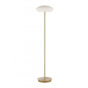 modern timeless oval glass floor lamp - brass