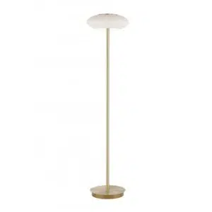 modern timeless oval glass floor lamp - brass