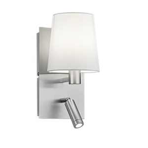 shaded reading light - matt nickel