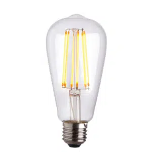Filament LED Clear 6W E27 2200k Warm White - Stillorgan Decor