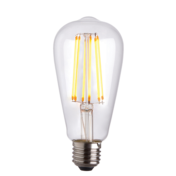 Vláknová LED žiarovka číra 6W E27 2700k Warm White 1 Vláknová LED žiarovka číra 6W E27 2200k Warm White - Stillorgan Decor