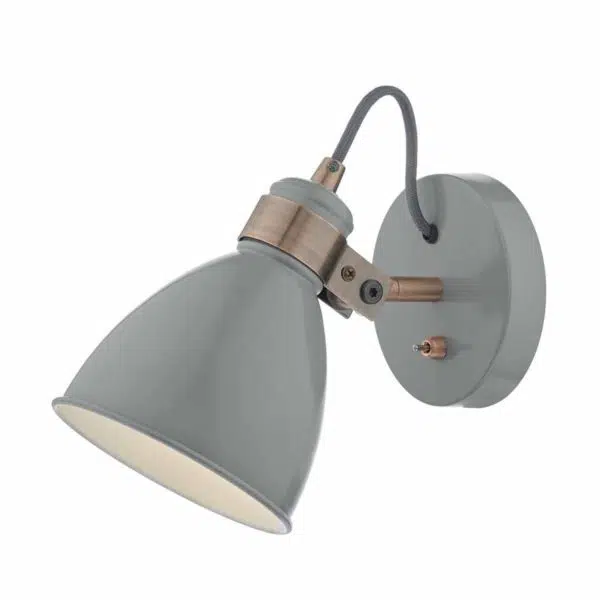 directional wall lamp grey & copper