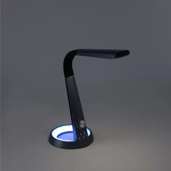 modern adjustable dimmable table lamp with colour changeable base black - Stillorgan Decor