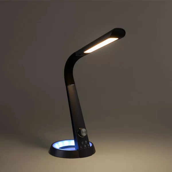 modern adjustable dimmable table lamp with colour changeable base black - Stillorgan Decor