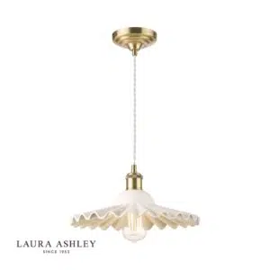 laura ashley beca ruffled edge ceiling pendant light - Stillorgan Decor