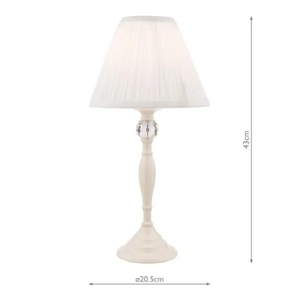 laura ashley ellis table lamp cream - Stillorgan Decor