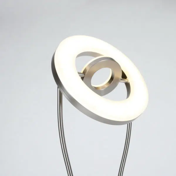 adjustable dimmable head led floor lamp stainless steel - Stillorgan Decor