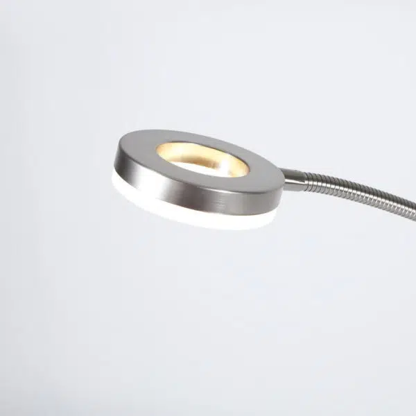 adjustable dimmable head led floor lamp stainless steel - Stillorgan Decor
