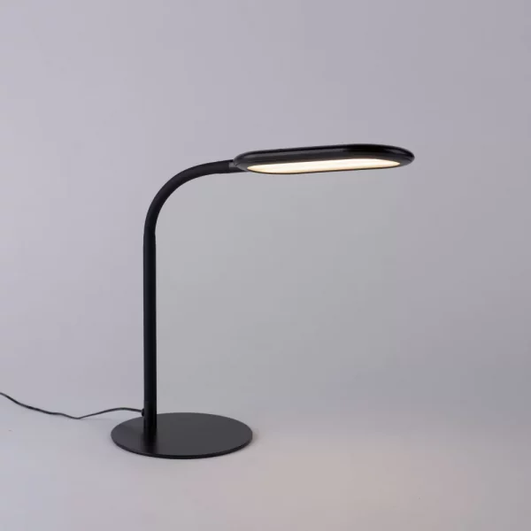 stylish adjustable neck dimmable table lamp black - Stillorgan Decor