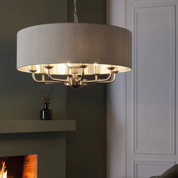 elegant chrome shaded ceiling light silver - Stillorgan Decor