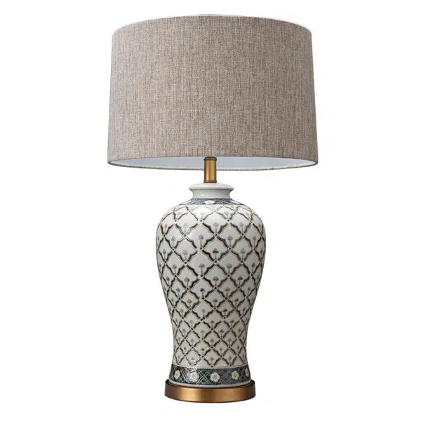 modern design table lamp matt brass details