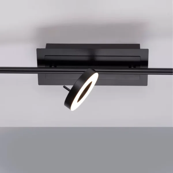 adjustable 3 spot led bathroom ceiling light - black - Stillorgan Decor