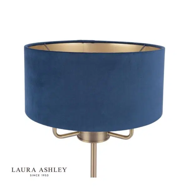 laura ashley sorrento 3 arm table lamp blue and gold - Stillorgan Decor