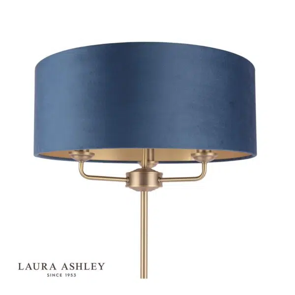 laura ashley sorrento floor lamp gold & blue - Stillorgan Decor